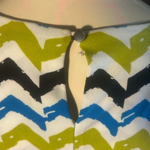 Calvin Klein Multicolor Chevron Blouse - Picture 3 of 5